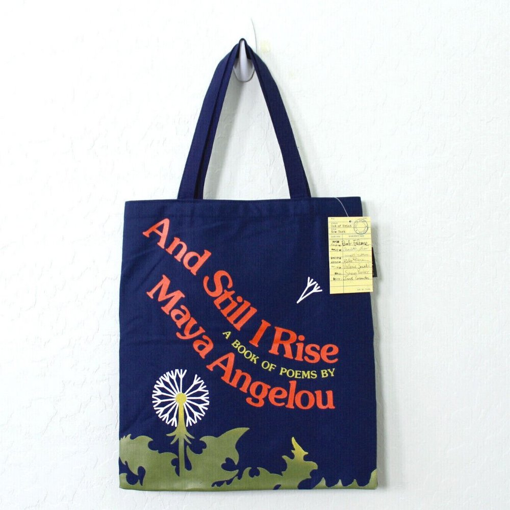 Out Of Print And Still I Rise Maya Angelou Canvas Tote Bag - Picture 2 of 3
